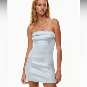 Aritzia Sunday Best Satin Shimmer tube dress